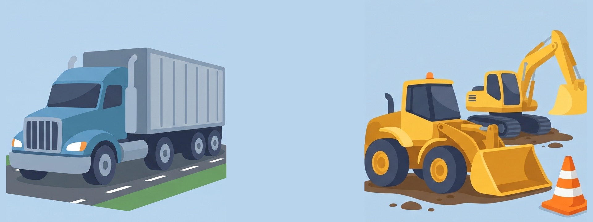 TRUKR and RIGR unified commercial transport and heavy industrial equipment ecosystem