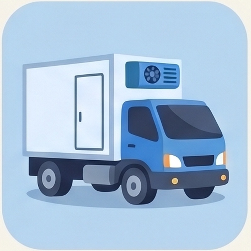 Commercial insulated reefer temperature controlled truck