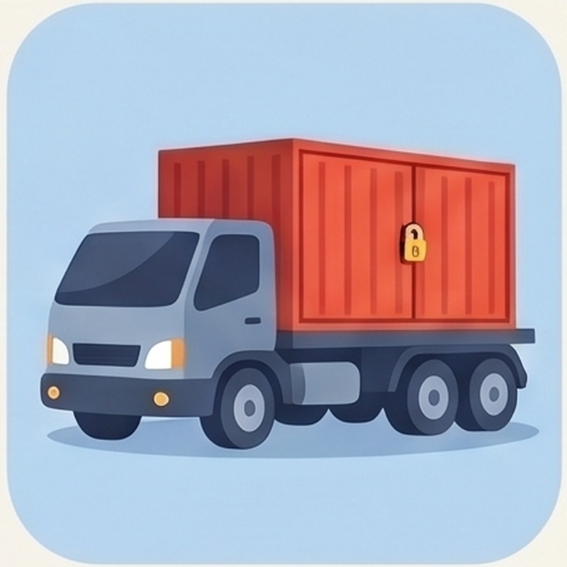 Tri-axle flatbed commercial semi-trailer freight truck